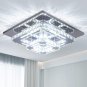 CXGLEAMING Modern LED Chandelier Crystal Ceiling Light Fixture Square Mini Penda