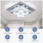 CXGLEAMING Modern LED Chandelier Crystal Ceiling Light Fixture Square Mini Penda
