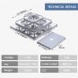 CXGLEAMING Modern LED Chandelier Crystal Ceiling Light Fixture Square Mini Penda