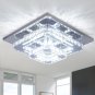 CXGLEAMING Modern LED Chandelier Crystal Ceiling Light Fixture Square Mini Penda