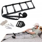 Bed Ladder Assist 160 Inch, Black Pull up Assist Device W/ 5 Handles Grips, Adju
