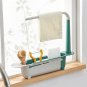 Updated Telescopic Sink Storage Rack Holder with 2 Sponge, Adjustable Telescopic