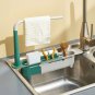 Updated Telescopic Sink Storage Rack Holder with 2 Sponge, Adjustable Telescopic