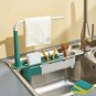 Updated Telescopic Sink Storage Rack Holder with 2 Sponge, Adjustable Telescopic