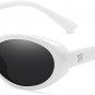 Retro Oval Sunglasses for Women Men Fashion Small Oval Sunglasses 90S Vintage Sh
