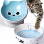 Ceramic Cat Bowls Raised Food Bowl 15° Tilted Protect Spine, Stress Free, Preven