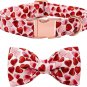 MACA Bates Valentine&acirc;��S Day Dog Collar with Bow/Flower/Bow Tie, Sweet Heart Adjus