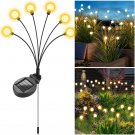 Solar Garden Lights Outdoor, Solar Swaying Light for Outside, 6 Led Waterproof F
