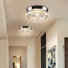 Cainjiazh Mini Chandelier LED Crystal Ceiling Light 2 Layers round Flush Mount C