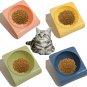 4 Pack Raised Tilted Cat Bowl, Cute Cat Food Dish and Water Bowls, Relieve Beard