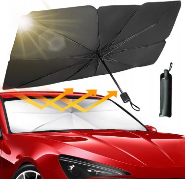 Car Windshield Sun Shade Umbrella Foldable Car Umbrella Sunshade Cover UV Rays P