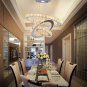 Diisunbihuo LED Chandeliers Modern Crystal 3 Rings Ceiling Lighting Fixture Adju