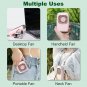 Handheld Portable Neck Fan, Mini Wearable Personal Fan USB Rechargeable, 3 Wind