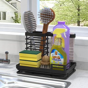 Kitchen Sink Caddy Organizer Sponge Holder for Kitchen Sink Organizer with Remov