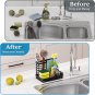 Kitchen Sink Caddy Organizer Sponge Holder for Kitchen Sink Organizer with Remov