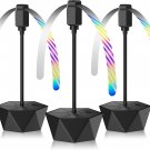 3-PC Fly Fans for Tables, Indoor Outdoor Food Fan, Fly Fan with Flexible Goose-N