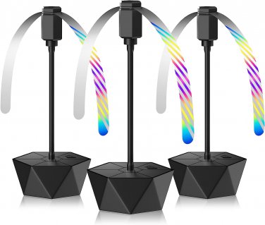 3-PC Fly Fans for Tables, Indoor Outdoor Food Fan, Fly Fan with Flexible Goose-N