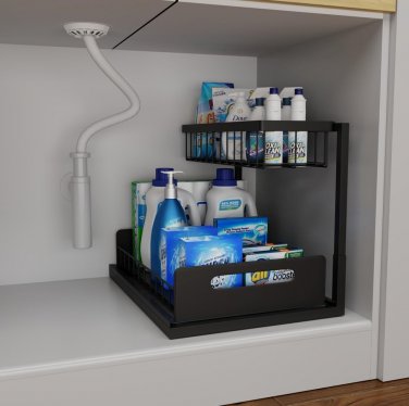 13 Inches under Sink Storage and under Kitchen Sink Organizer - Bathroom under S