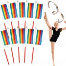 10 Pack Dance Ribbons Gymnastics Ribbon Streamers Rhythmic Dance Ribbons Multi-C