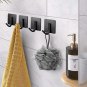 Adhesive Hooks, Towel Hooks Wall Hooks for Hangingï¼Black Stick on Hooksï¼Adhesive