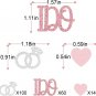 Wedding Table Confetti, Glitter Diamond Ring, I Do, Heart Confetti, Engagement P