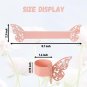 100 Pcs Pink Laser Hollow Paper Butterfly Napkin Rings Mirror Reflective Paper B