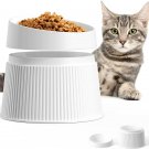 Elevated Cat Food Bowl Super Widen Raised Cat Food Dishes for Protecting Spine,