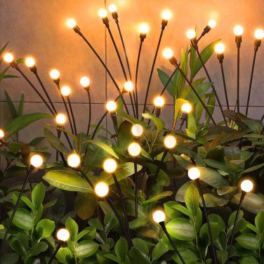 Solar Garden Lights &acirc;�� 20 Leds Solar Firefly Lights, Starburst Swaying Lights, 2