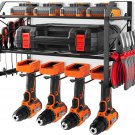 Power Tool Organizer, Drill Holder Wall Mount, 3 Layers Heavy Duty Metal Tool Sh