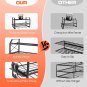 Power Tool Organizer, Drill Holder Wall Mount, 3 Layers Heavy Duty Metal Tool Sh