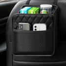 Car Back Seat Organizer, Hanging PU Leather Car Storage Bag, Compatible with Mos