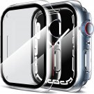 2 Pack Hard PC Case with Tempered Glass Screen Protector Compatible for Apple Wa