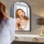 Mylovelylands 24X36 Inch Black Arched Mirror for Bathroom Vanity Mirror or Wall