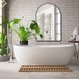Mylovelylands 24X36 Inch Black Arched Mirror for Bathroom Vanity Mirror or Wall