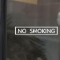 No Smoking Vinyl Decal Sticker - 3"X13" Stylish Business Sign for Storefront - C