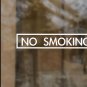 No Smoking Vinyl Decal Sticker - 3"X13" Stylish Business Sign for Storefront - C