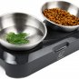 Tilted Cat Food Bowls - Raised Cat Food Bowls, anti Vomiting Cat Bowl Set, Stain