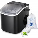 Countertop Ice Maker, Portable Ice Maker Machine with Handle, 9 Bullet-Shaped Ic