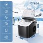 Countertop Ice Maker, Portable Ice Maker Machine with Handle, 9 Bullet-Shaped Ic