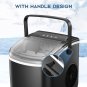 Countertop Ice Maker, Portable Ice Maker Machine with Handle, 9 Bullet-Shaped Ic