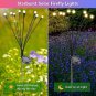 Solar Garden Lights, 4 Pack 8 LED Solar Firefly Lights Warm White, 2 Modes Solar
