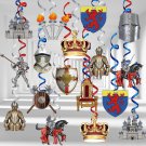 72 Pcs Medieval Knight Birthday Decorations Medieval Knight Crown Castles Hangin