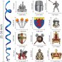72 Pcs Medieval Knight Birthday Decorations Medieval Knight Crown Castles Hangin