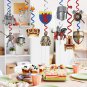 72 Pcs Medieval Knight Birthday Decorations Medieval Knight Crown Castles Hangin