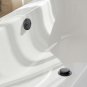 Black Bathtub Drain Replacement Kit, Tip Toe Tub Drain Trim Kit with Two Hole Ov