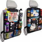 Car Backseat Organizer X2 Kick Mats Backseat Storage Bag with Clear Screen Table