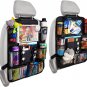 Car Backseat Organizer X2 Kick Mats Backseat Storage Bag with Clear Screen Table