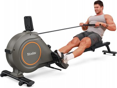 Rowing Machine, Magnetic Rower Machine with 16 Resistance Levels, 350LBS Loading