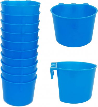 ORIBUKI Cage Cups Birds Feeders Seed Bowl Chicken Feeding Watering Dish Rabbit W