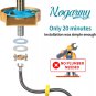 Glass Rinser for Kitchen Sink, Metal Cup Washer Rinser with 360° Rotating Jet, F